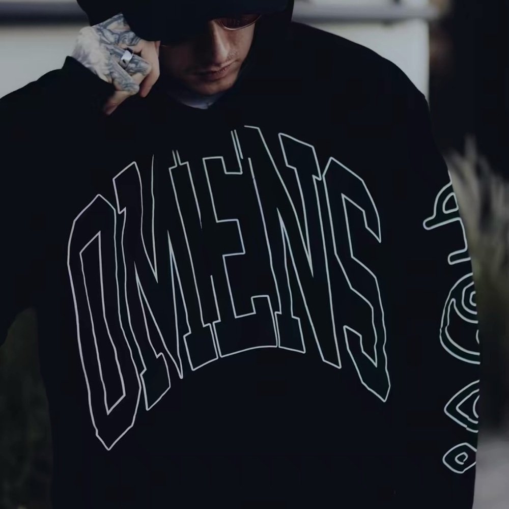 Bad Omens Unisex Varisty Hoodie - Black Letters
